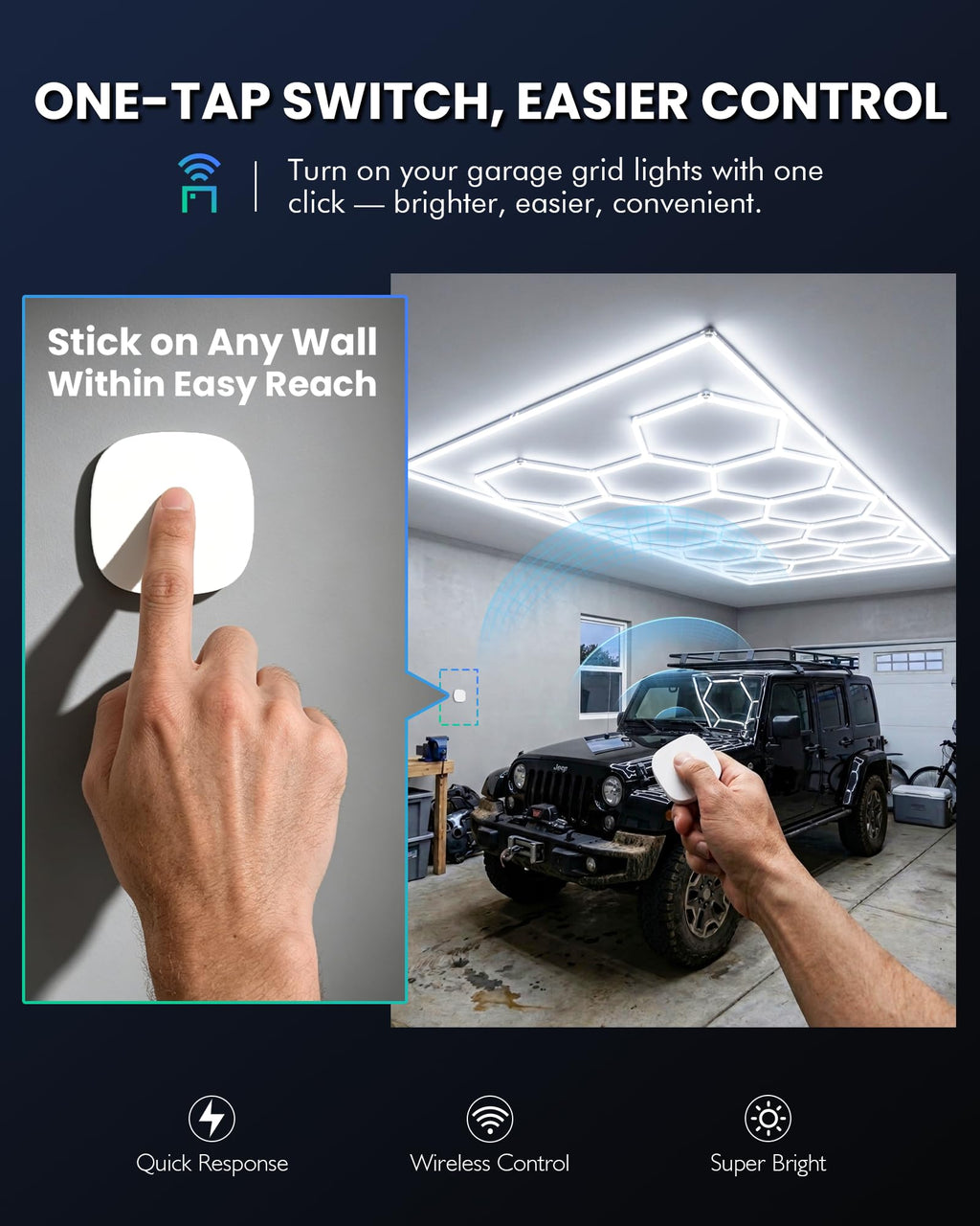 CyanCliff RGB Hexagon LED Panel Lights – 3 Sizes & 4 Colors - Flex Gamingproduct_type