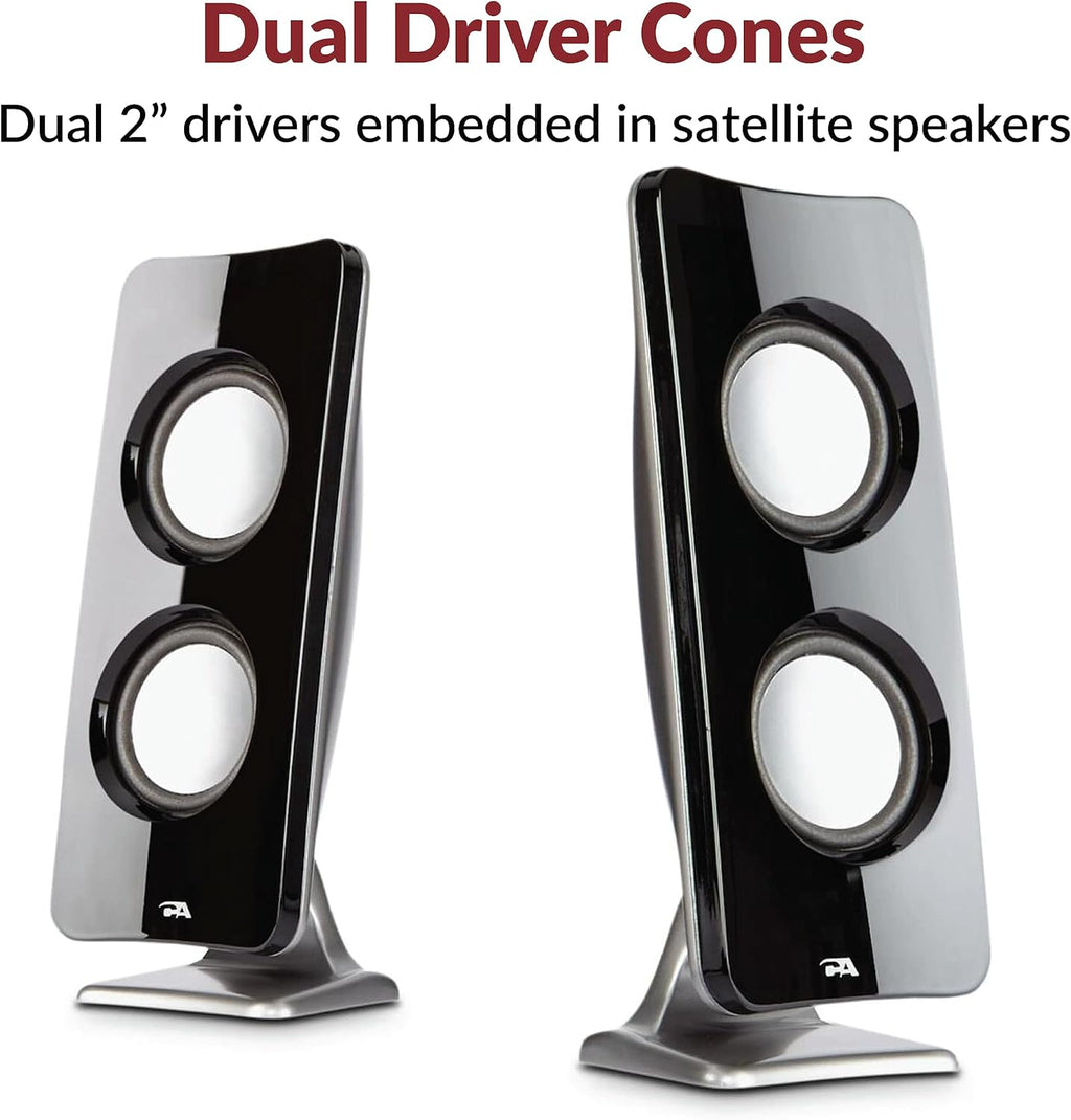 Cyber Acoustics CA-3610 2.1 Multimedia Speaker System with Subwoofer – 2 Sizes - Flex Gamingproduct_type