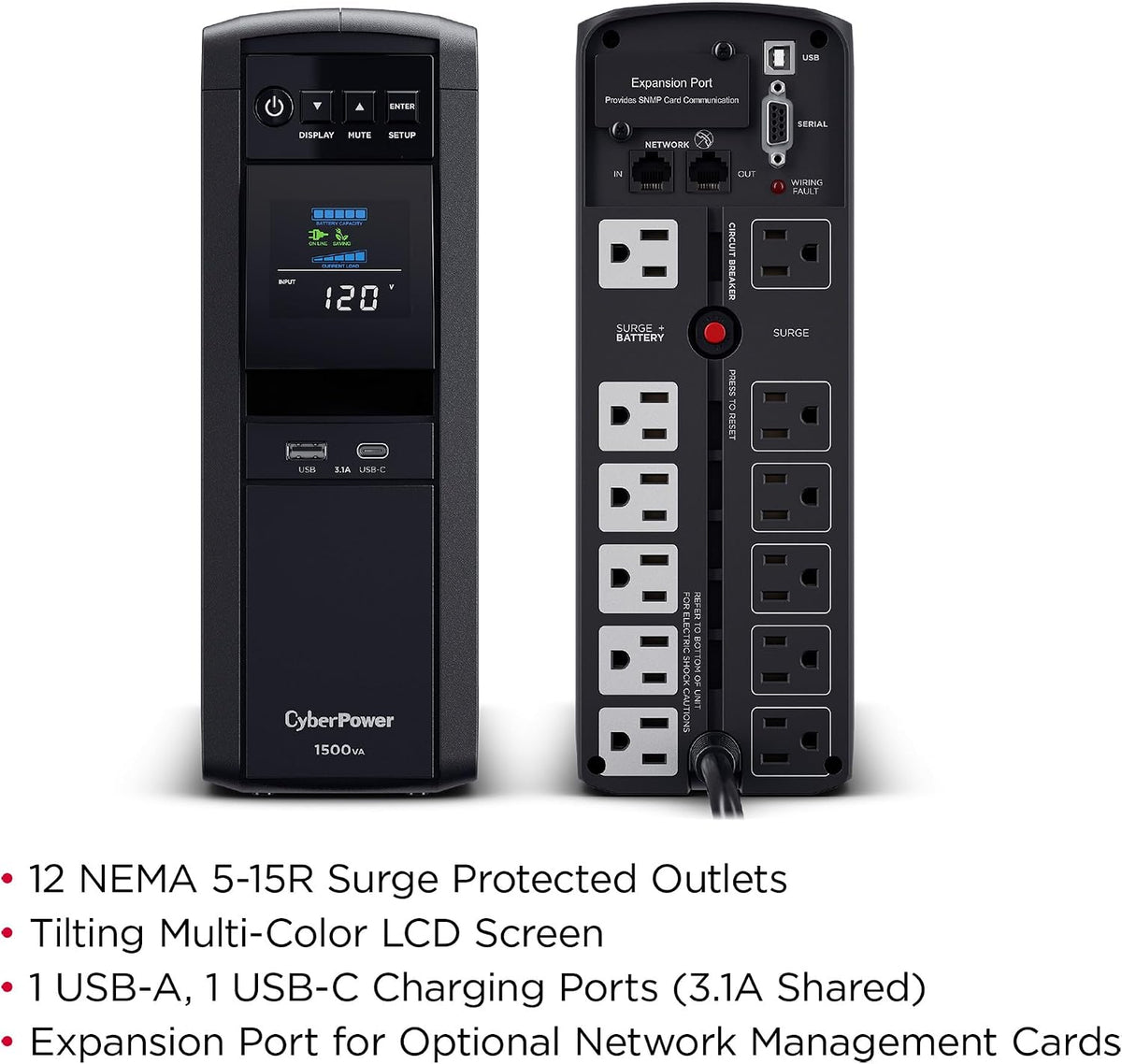 CyberPower PFC Sinewave UPS Battery Backup – 2 Styles & 5 Sizes - Flex Gamingproduct_type