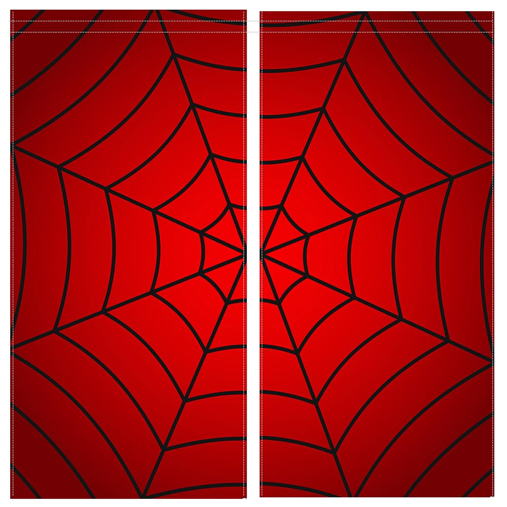 DOTOOMA Superhero Spider Web Window Curtains, 2 Panels – 3 Sizes - Flex Gamingproduct_type