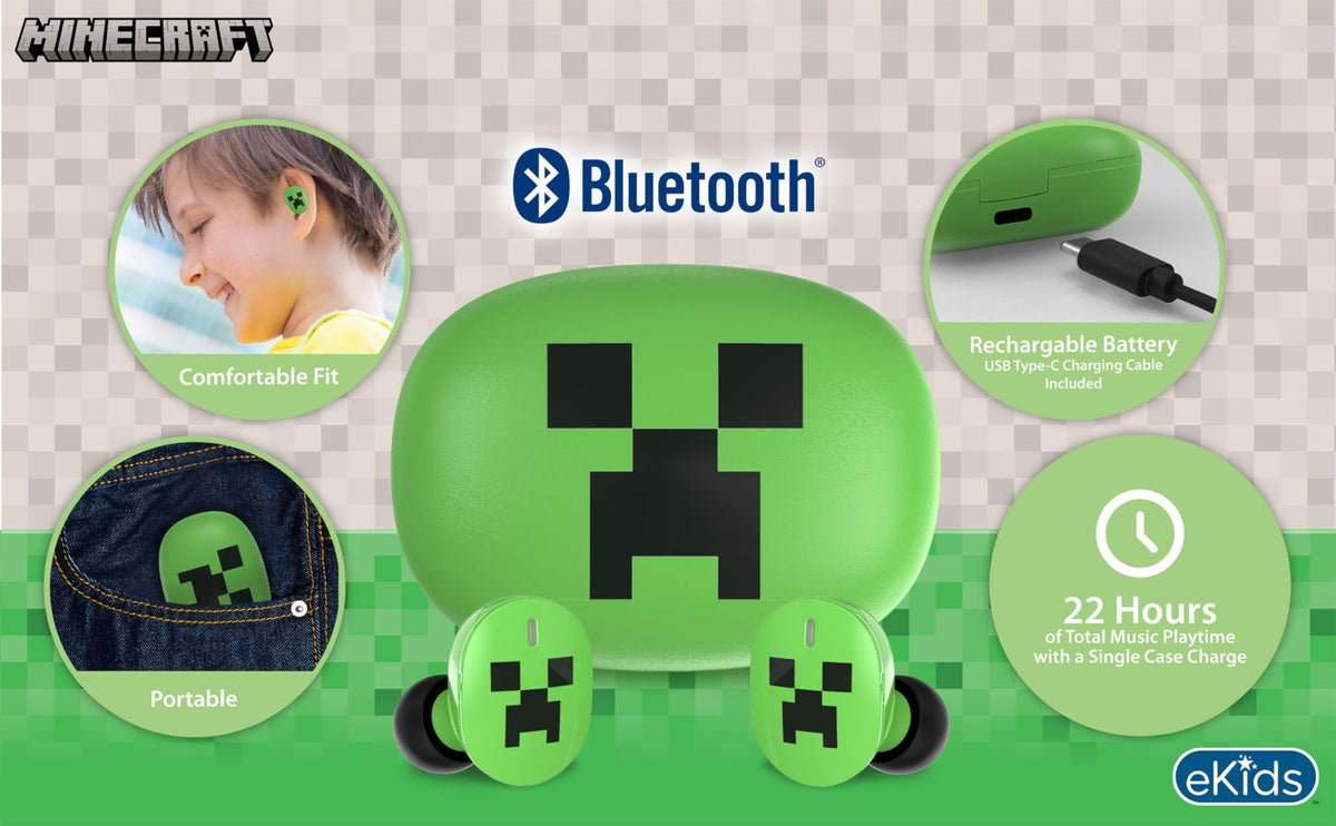 eKids True Wireless Bluetooth Earbuds with Charging Case – 8 Designs - Flex Gamingproduct_type