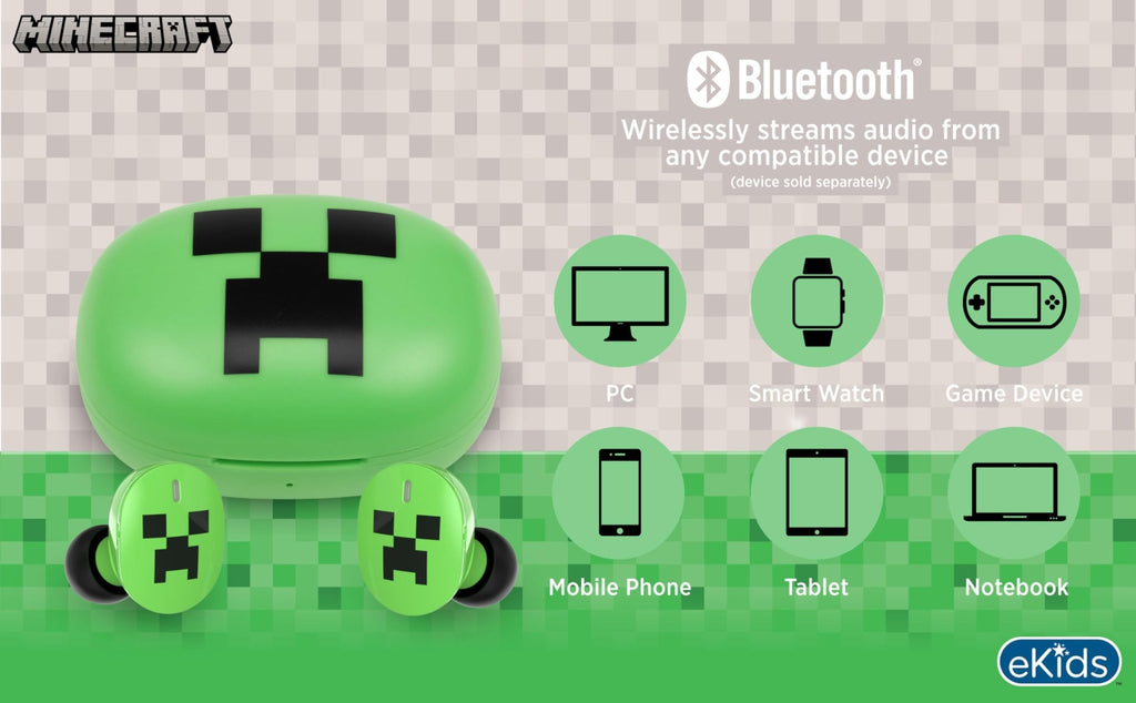 eKids True Wireless Bluetooth Earbuds with Charging Case – 8 Designs - Flex Gamingproduct_type