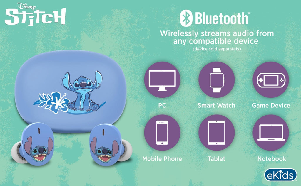 eKids True Wireless Bluetooth Earbuds with Charging Case – 8 Designs - Flex Gamingproduct_type