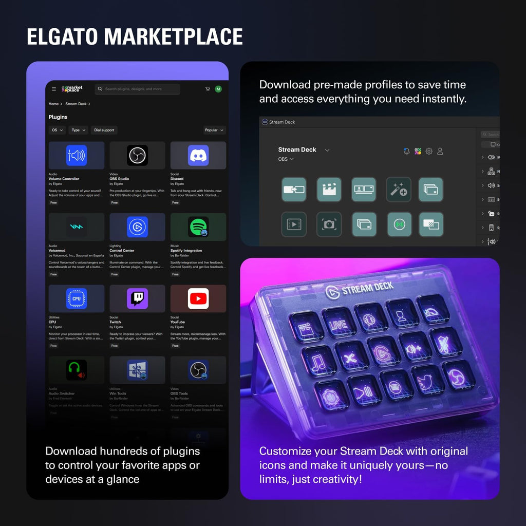 Elgato Stream Deck MK.2 Studio Controller – 3 Styles - Flex Gamingproduct_type
