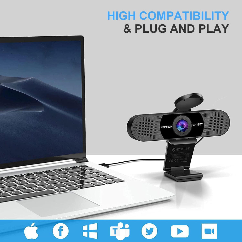EMEET C960 1080P Webcam with Dual Mics – 3 Styles - Flex Gamingproduct_type