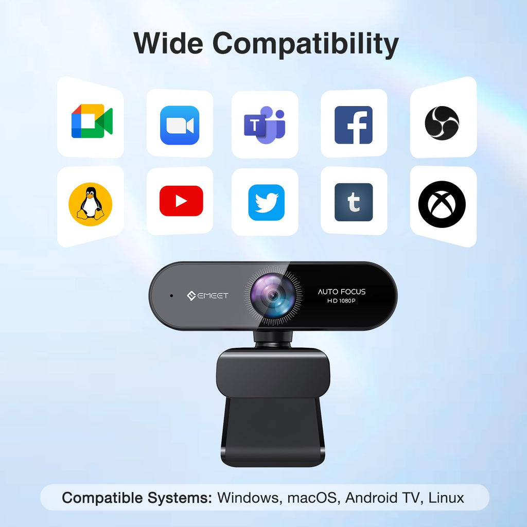 EMEET NOVA 4K Webcam PDAF Autofocus Dual Mics – 4 Styles - Flex Gamingproduct_type