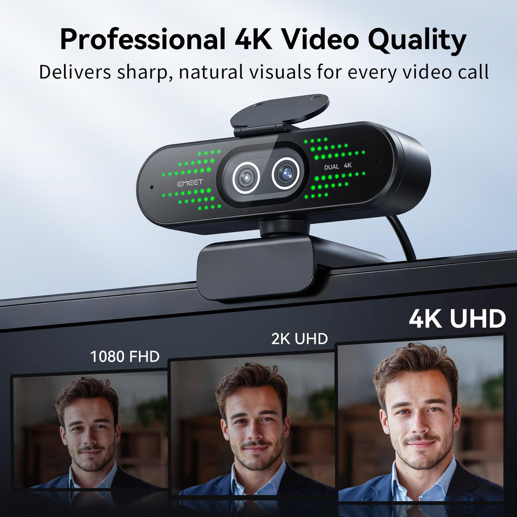EMEET NOVA 4K Webcam PDAF Autofocus Dual Mics – 4 Styles - Flex Gamingproduct_type