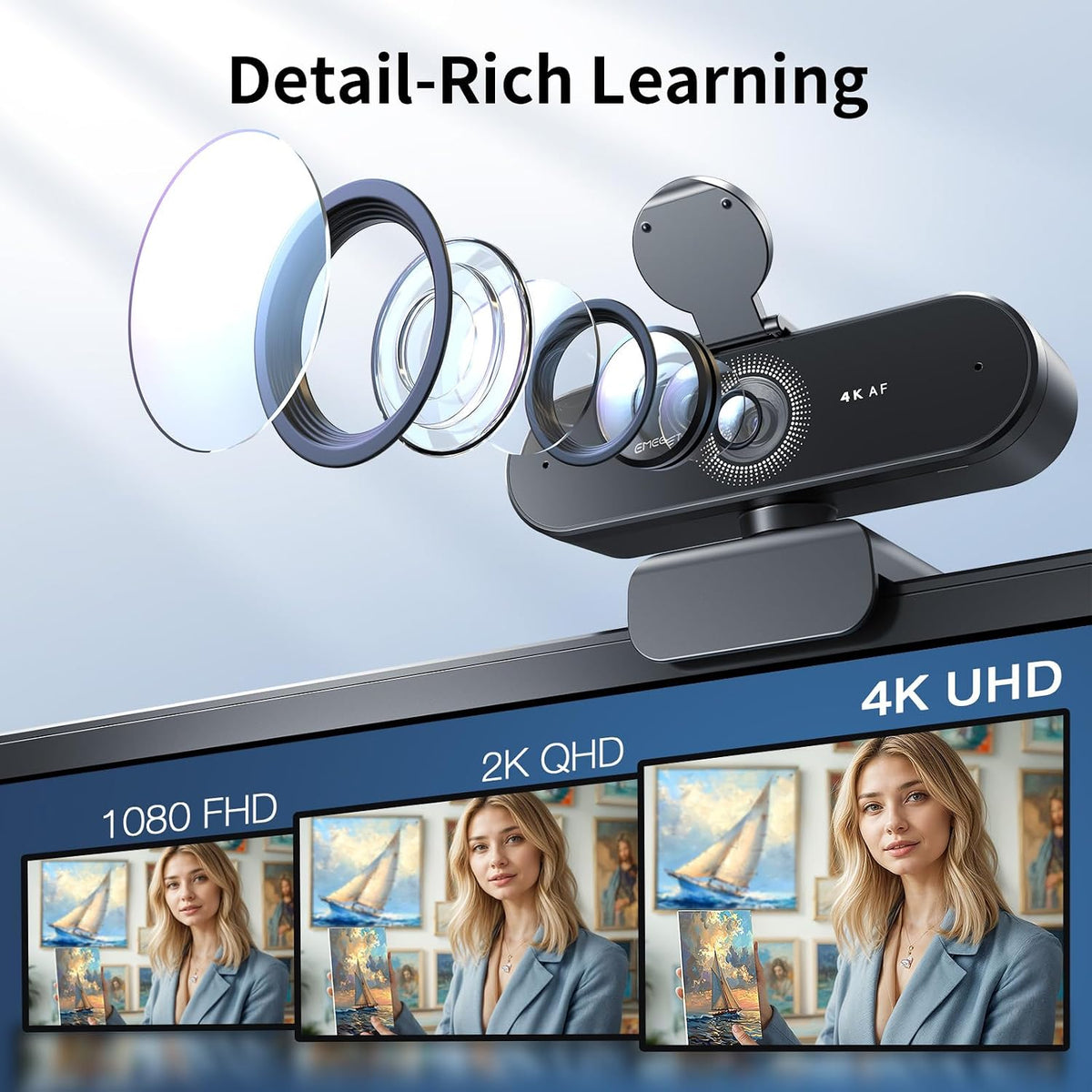 EMEET NOVA 4K Webcam PDAF Autofocus Dual Mics – 4 Styles - Flex Gamingproduct_type
