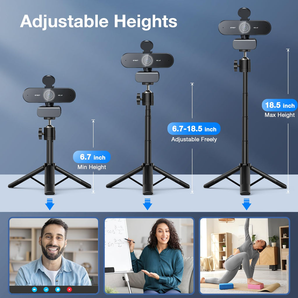 EMEET NOVA 4K Webcam PDAF Autofocus Dual Mics – 4 Styles - Flex Gamingproduct_type