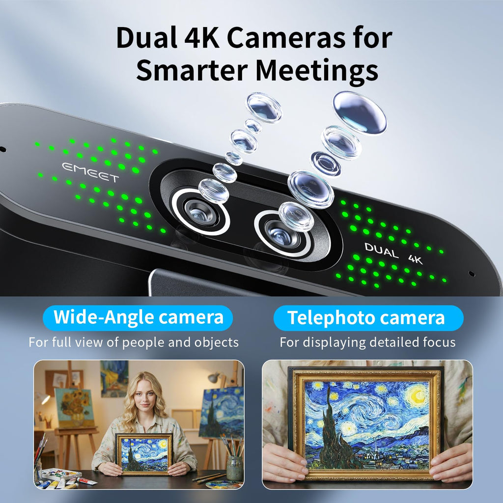 EMEET NOVA 4K Webcam PDAF Autofocus Dual Mics – 4 Styles - Flex Gamingproduct_type