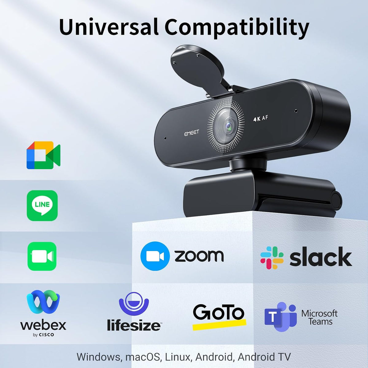 EMEET NOVA 4K Webcam PDAF Autofocus Dual Mics – 4 Styles - Flex Gamingproduct_type