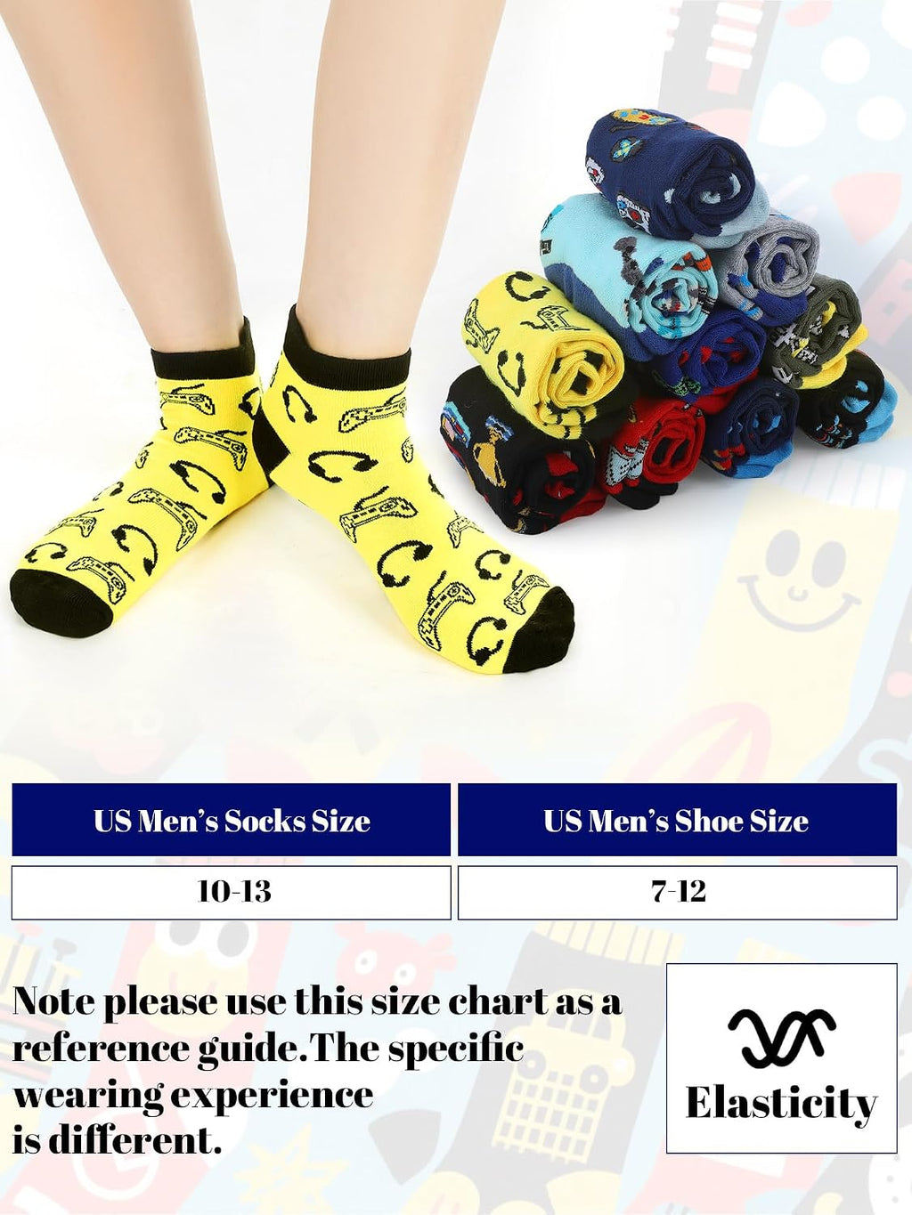 Eurzom Funny Gaming Socks for Gamers – 10 Pairs, Fits US 7–12 - Flex Gamingproduct_type
