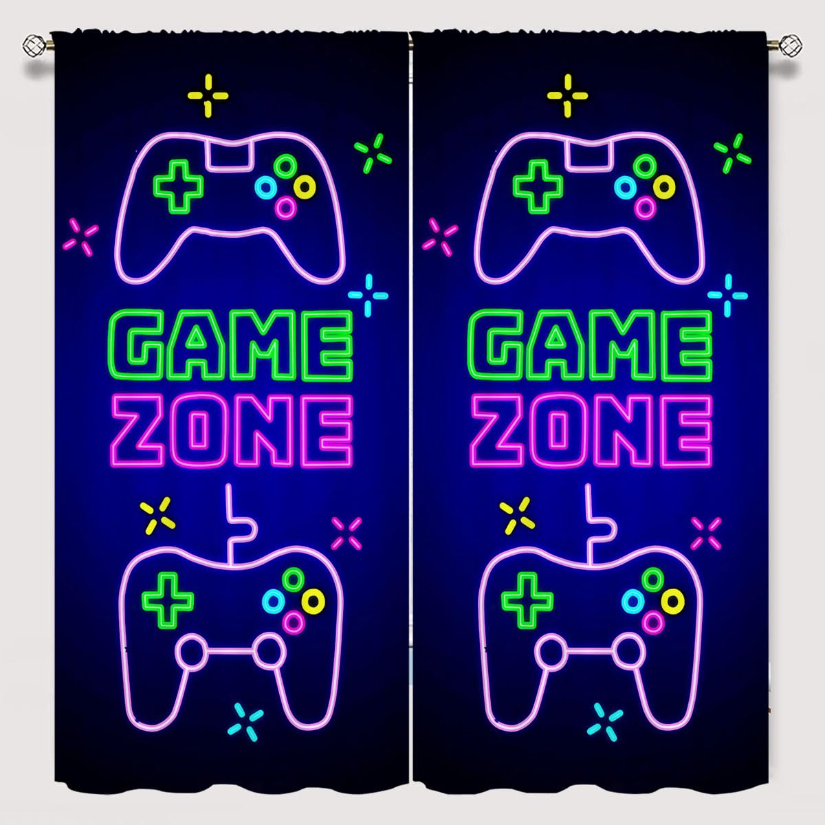 Fangpamz Gamepad Blackout Curtains, 2 Panels – 7 Sizes & 2 Designs - Flex Gamingproduct_type