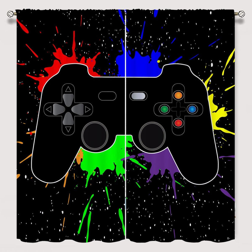 Fangpamz Gamepad Blackout Curtains, 2 Panels – 7 Sizes & 2 Designs - Flex Gamingproduct_type