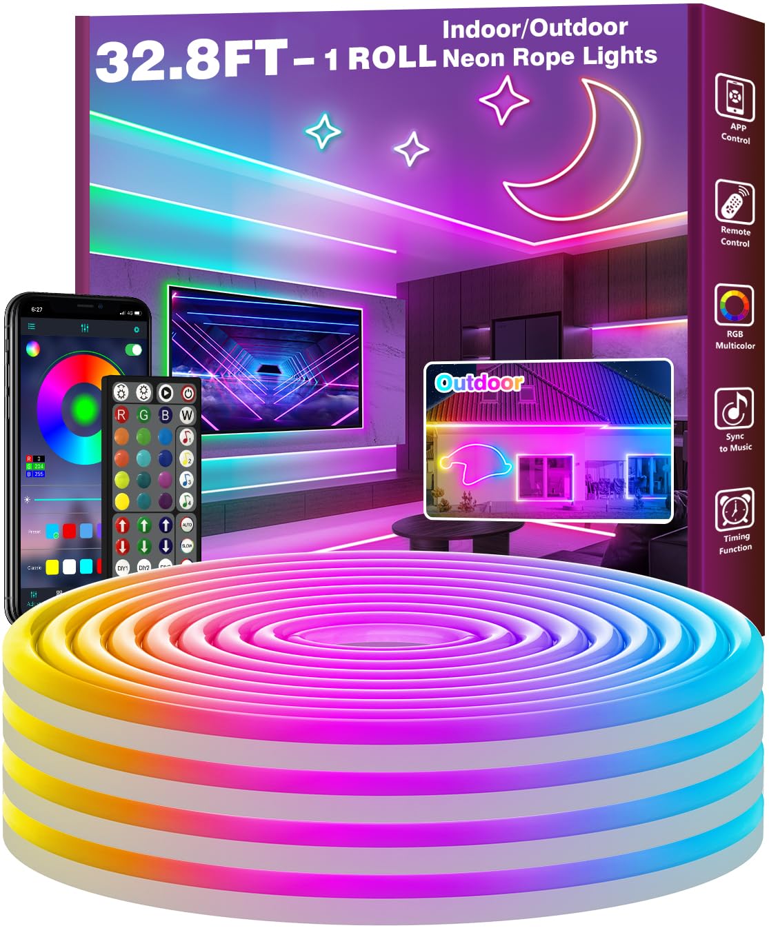 FBZ RGB Neon LED Rope Light – 5 Sizes - Flex Gamingproduct_type