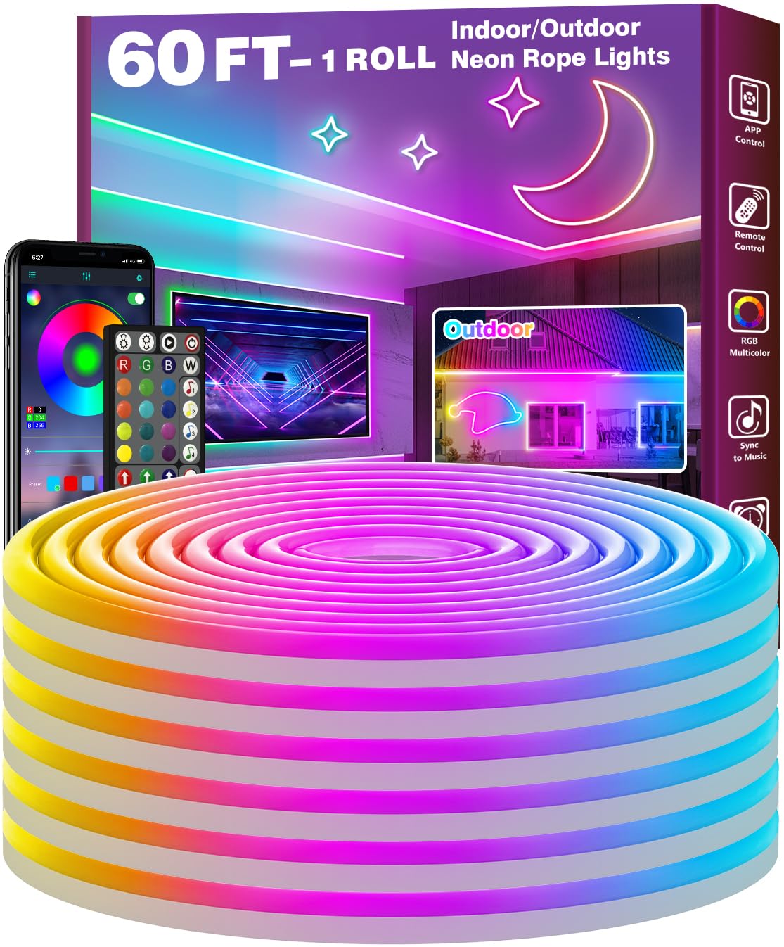 FBZ RGB Neon LED Rope Light – 5 Sizes - Flex Gamingproduct_type