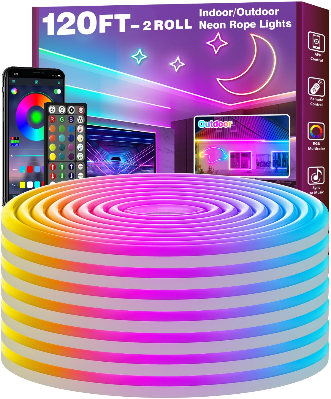 FBZ RGB Neon LED Rope Light – 5 Sizes - Flex Gamingproduct_type