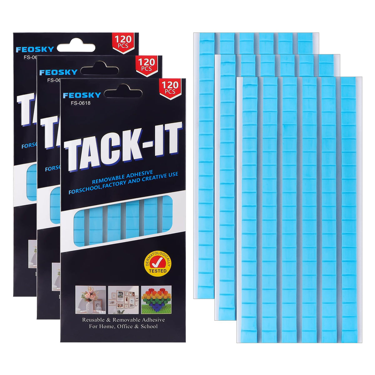 Feosky Removable Poster Putty – 8 Colors & 3 Pack Sizes - Flex Gamingproduct_type