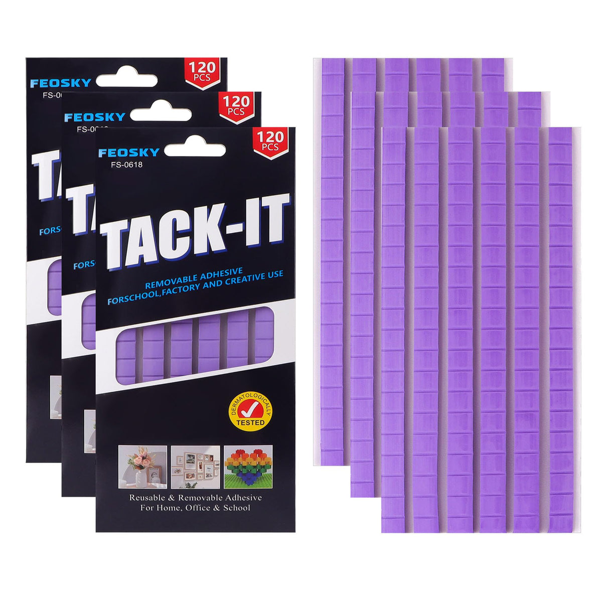 Feosky Removable Poster Putty – 8 Colors & 3 Pack Sizes - Flex Gamingproduct_type