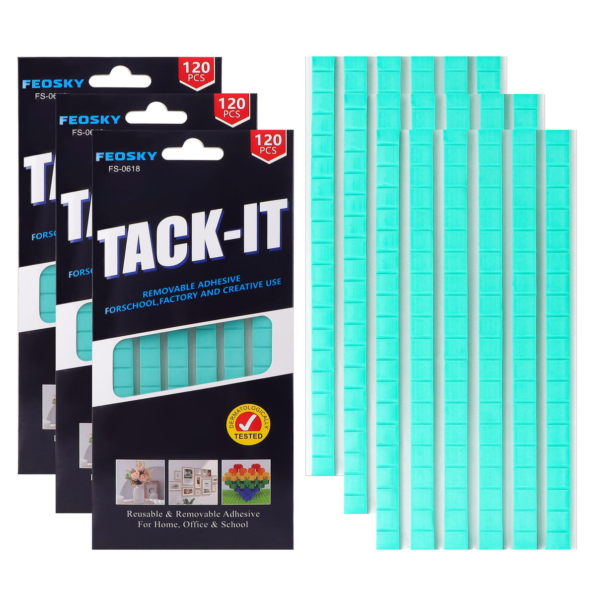 Feosky Removable Poster Putty – 8 Colors & 3 Pack Sizes - Flex Gamingproduct_type