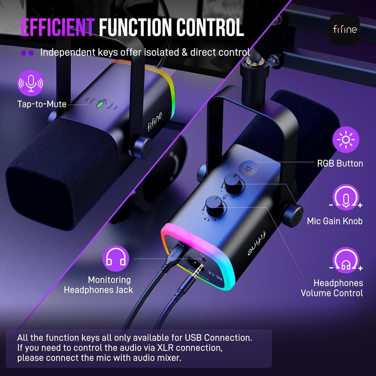 FIFINE AmpliGame AM8T XLR/USB Gaming Microphone Kit – 3 Colors - Flex Gamingproduct_type
