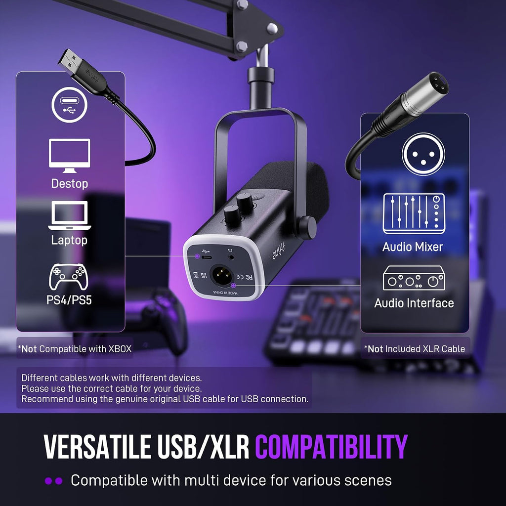 FIFINE AmpliGame AM8T XLR/USB Gaming Microphone Kit – 3 Colors - Flex Gamingproduct_type