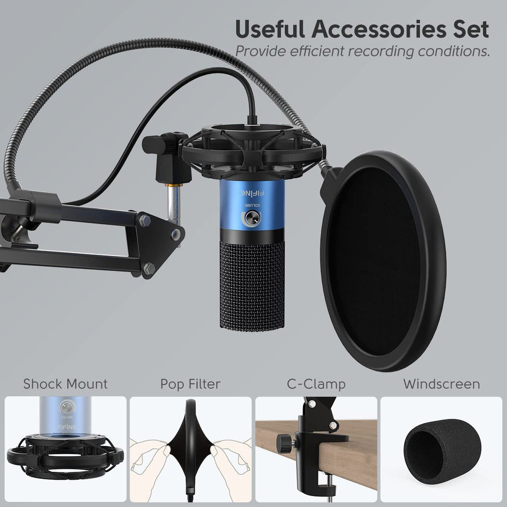 FIFINE T669 Studio Condenser USB Microphone Kit – 5 Colors - Flex Gamingproduct_type