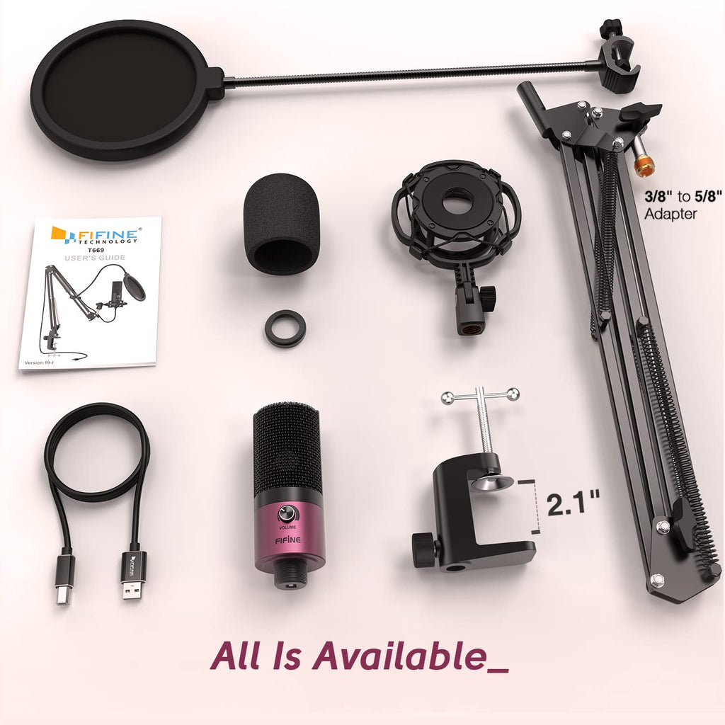 FIFINE T669 Studio Condenser USB Microphone Kit – 5 Colors - Flex Gamingproduct_type