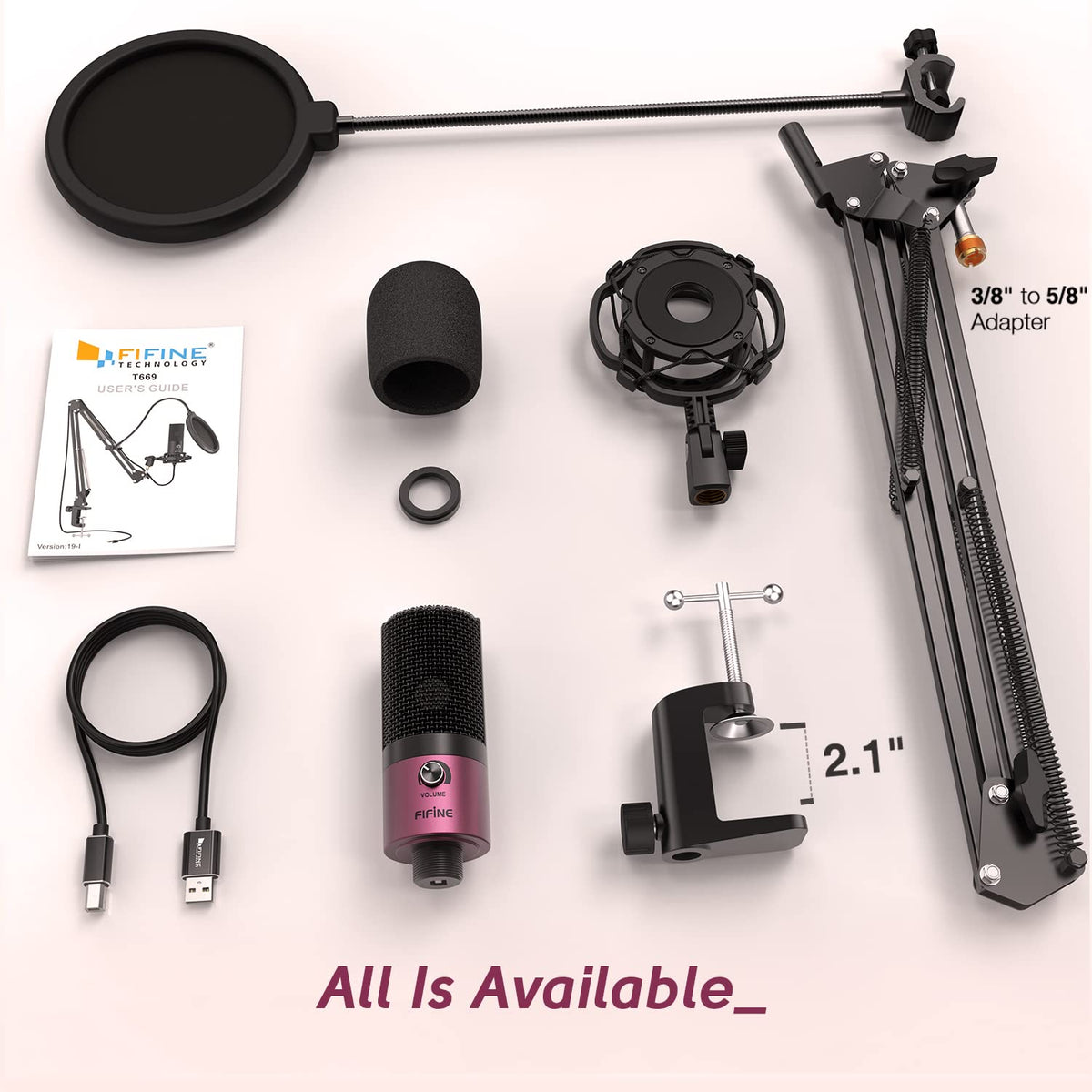 FIFINE T669 Studio Condenser USB Microphone Kit – 5 Colors - Flex Gamingproduct_type