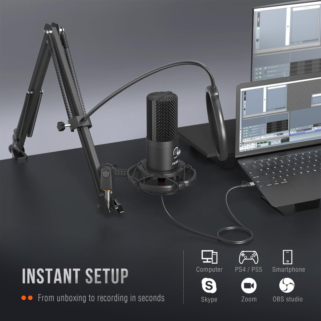 FIFINE T669 Studio Condenser USB Microphone Kit – 5 Colors - Flex Gamingproduct_type