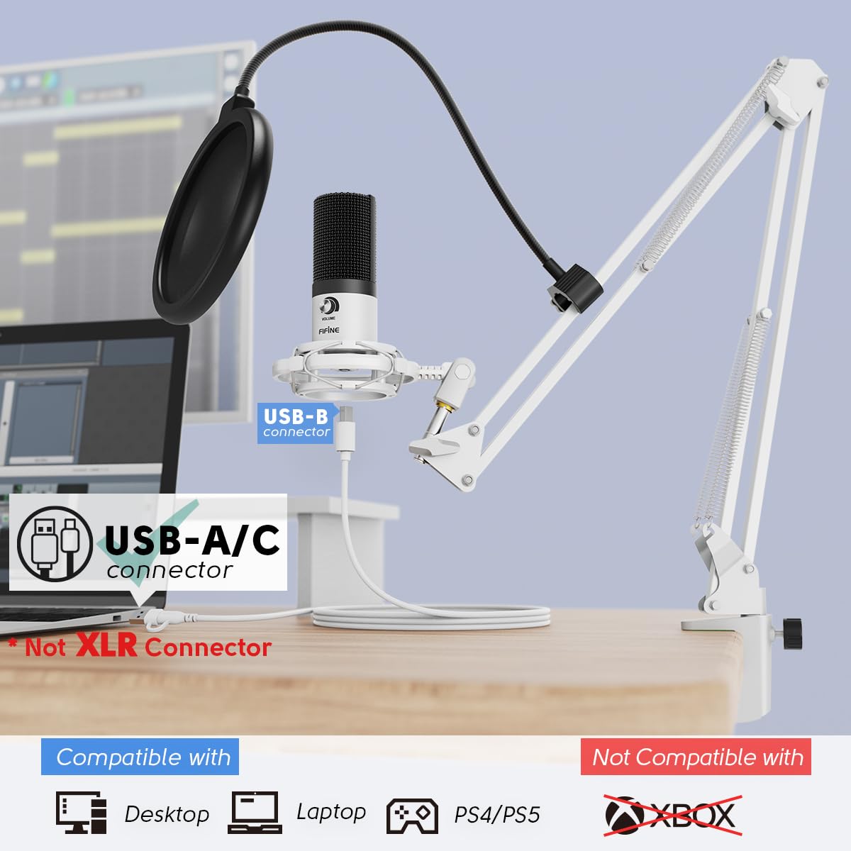 FIFINE T669 Studio Condenser USB Microphone Kit – 5 Colors - Flex Gamingproduct_type