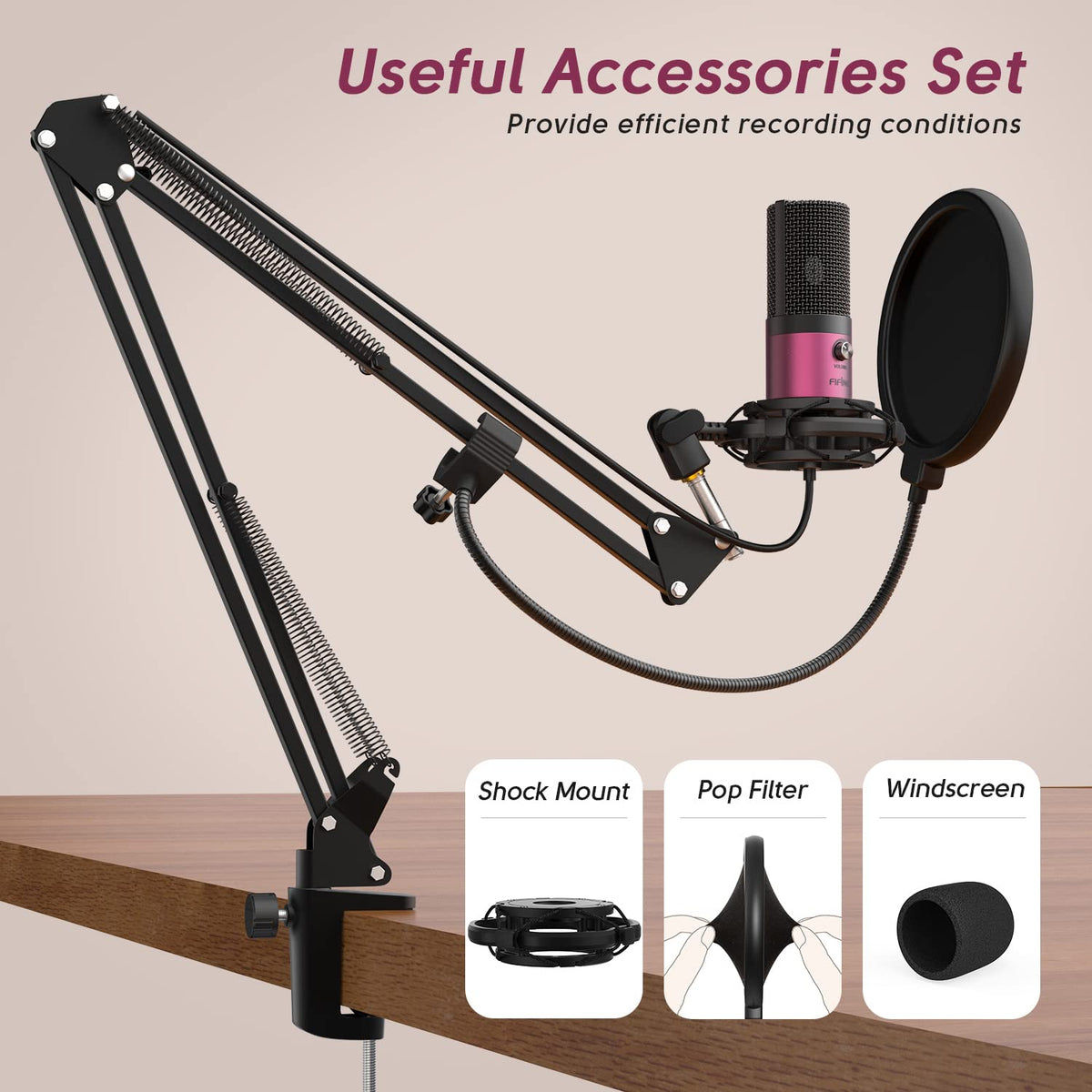 FIFINE T669 Studio Condenser USB Microphone Kit – 5 Colors - Flex Gamingproduct_type