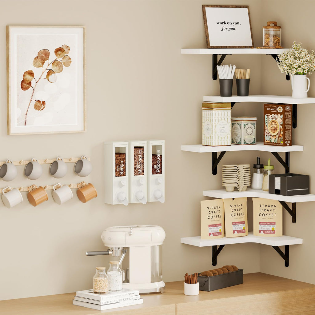 Fixwal Corner Floating Shelves 5-Tier Wall Mount – 7 Colors - Flex Gamingproduct_type