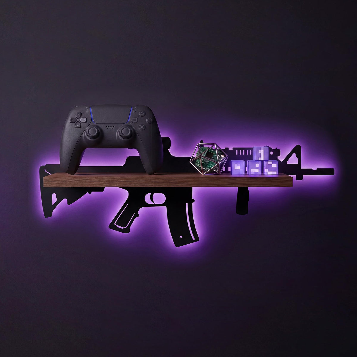 FNYDOX Gun-Shaped LED Floating Shelf Gaming Room Decor – 3 Styles - Flex Gamingproduct_type