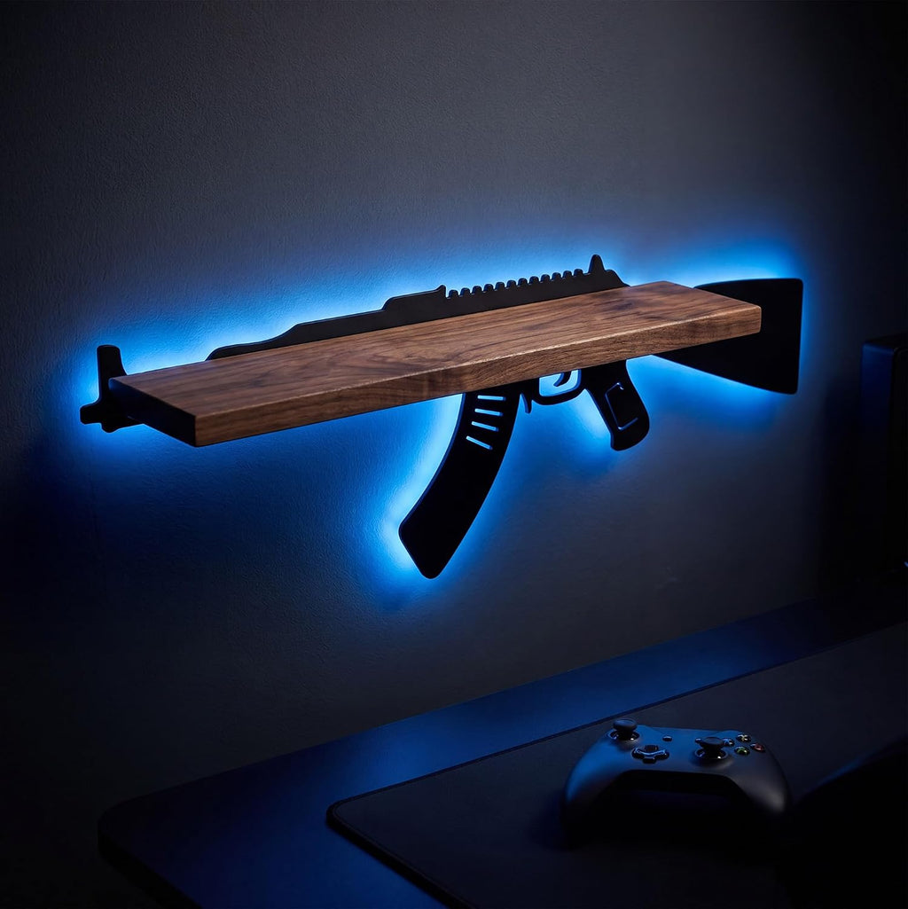 FNYDOX Gun-Shaped LED Floating Shelf Gaming Room Decor – 3 Styles - Flex Gamingproduct_type