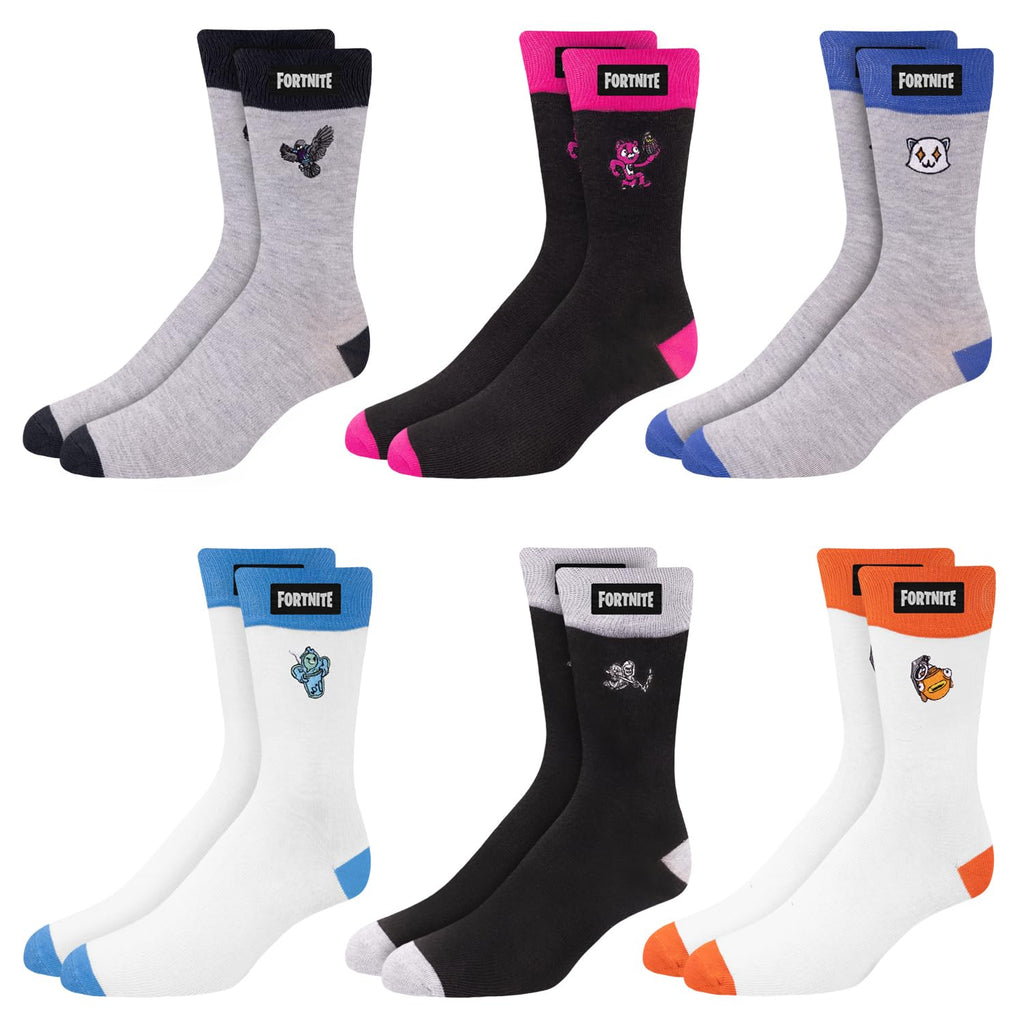Fortnite High Socks 6-Pack – 2 Sizes & 5 Styles - Flex Gamingproduct_type