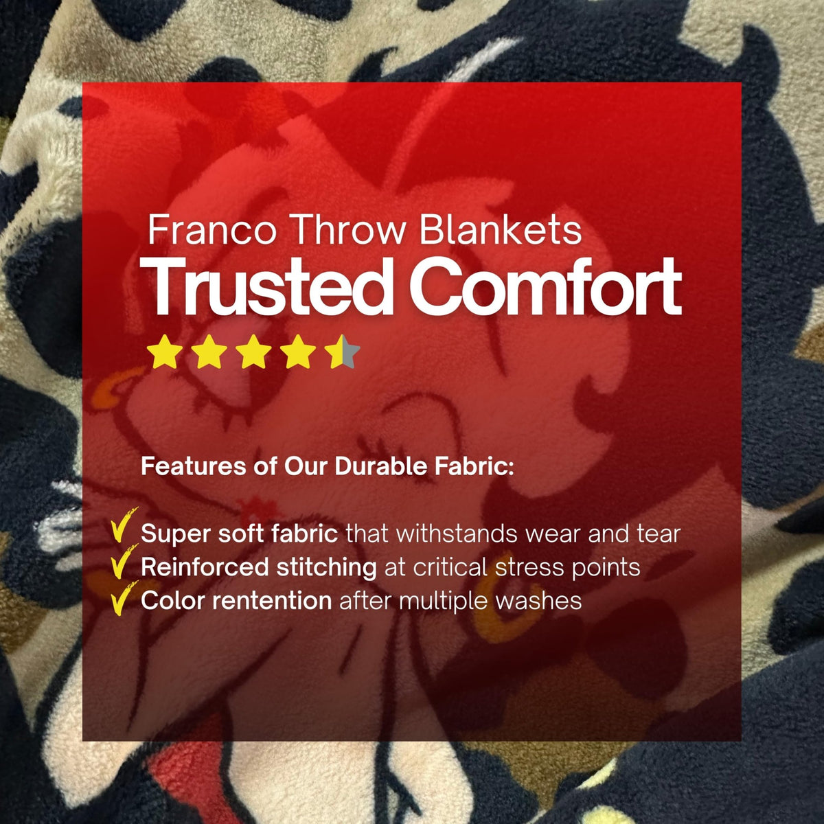 Franco Character Throw Blanket – 3 Sizes & 23 Designs - Flex Gamingproduct_type