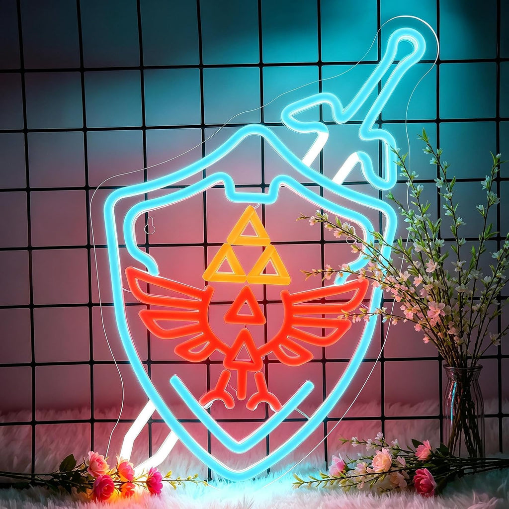 FTMGGDG Gaming Sword & Shield LED Sign – 4 Styles - Flex Gamingproduct_type