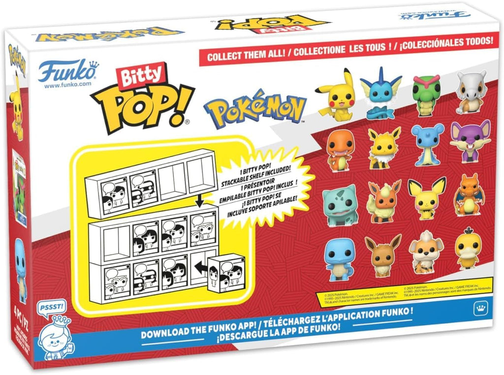 Funko Bitty Pop! Pokémon 4-Pack – Squirtle, Eevee, Growlithe & Psyduck - Flex Gamingproduct_type
