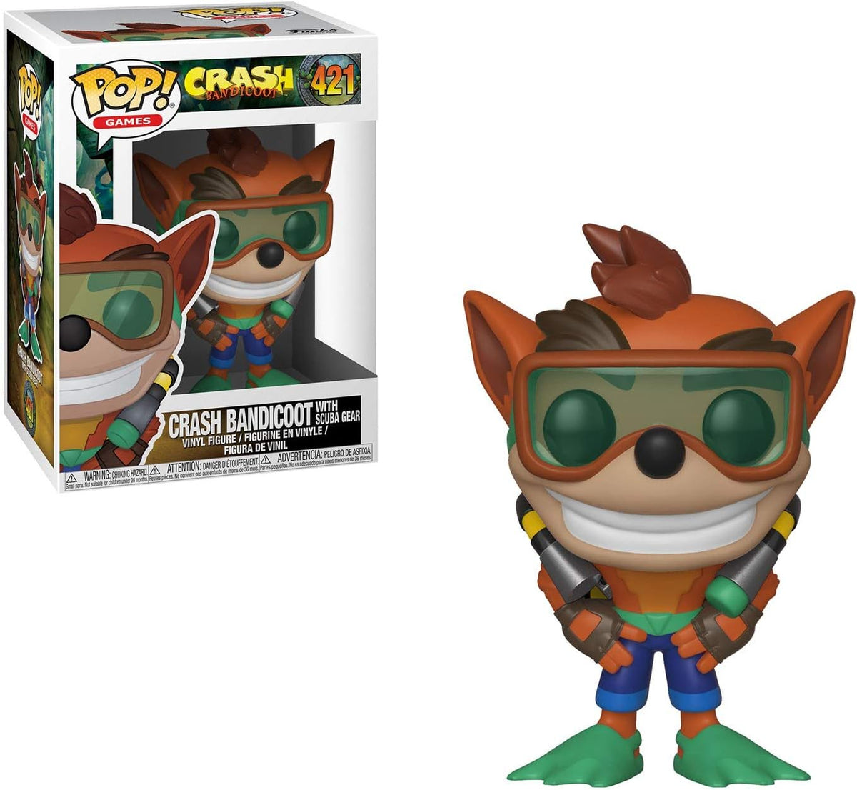 Funko POP! Games Crash Bandicoot – Crash with Scuba Gear Vinyl Figure - Flex Gamingproduct_type