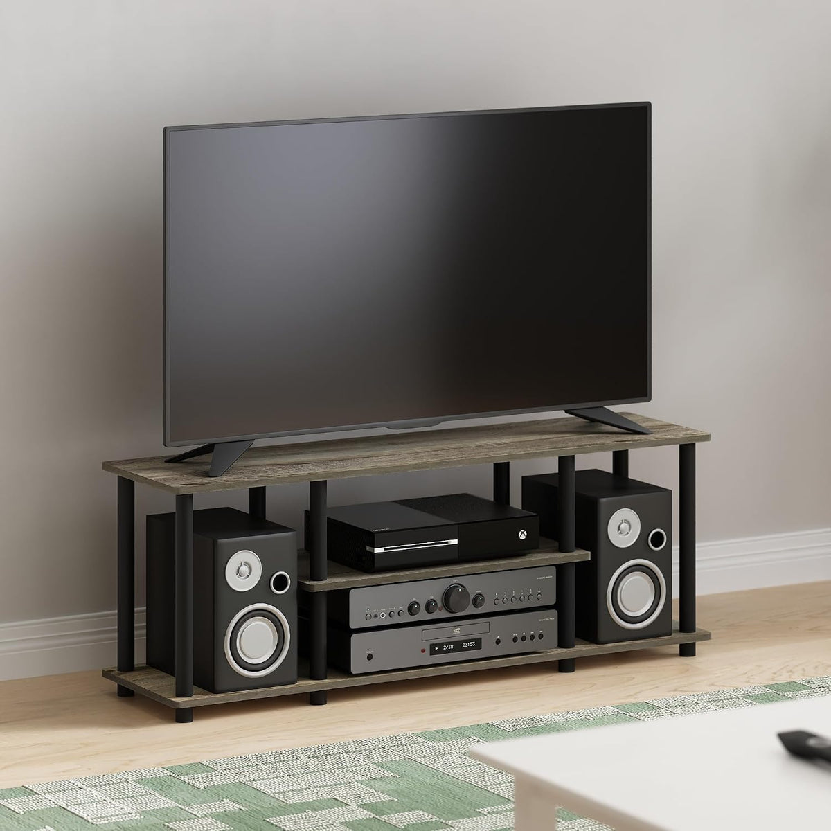 Furinno Turn-N-Tube Toolless 3-Tier TV Stand for 50" TV – 8 Colors - Flex Gamingproduct_type