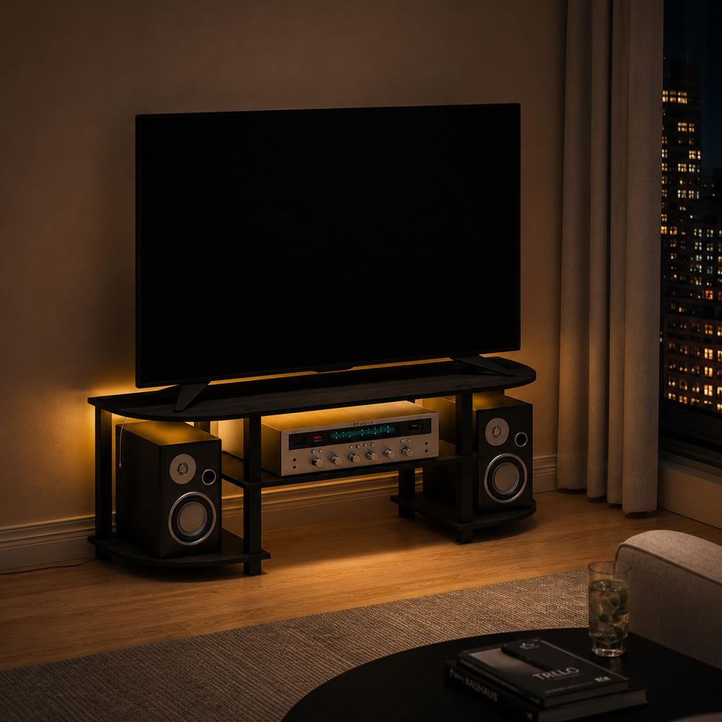 Furinno Turn-N-Tube Toolless 3-Tier TV Stand for 50" TV – 8 Colors - Flex Gamingproduct_type