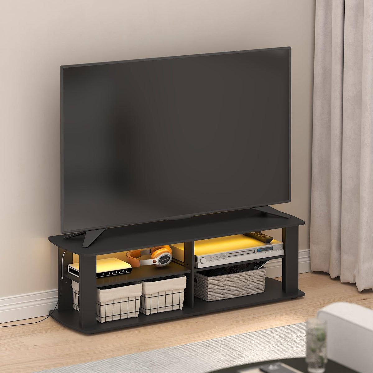 Furinno Turn-N-Tube Toolless 3-Tier TV Stand for 50" TV – 8 Colors - Flex Gamingproduct_type
