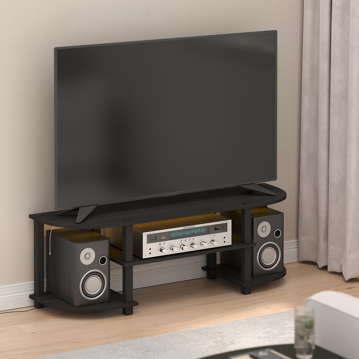 Furinno Turn-N-Tube Toolless 3-Tier TV Stand for 50" TV – 8 Colors - Flex Gamingproduct_type