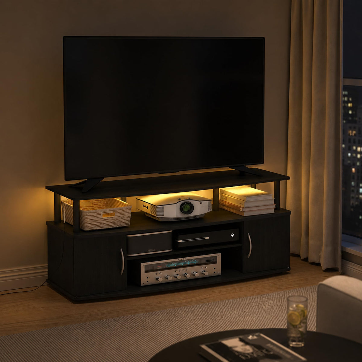 Furinno Turn-N-Tube Toolless 3-Tier TV Stand for 50" TV – 8 Colors - Flex Gamingproduct_type