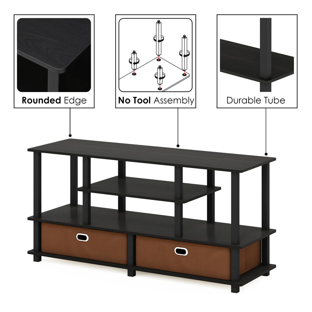 Furinno Turn-N-Tube Toolless 3-Tier TV Stand for 50" TV – 8 Colors - Flex Gamingproduct_type