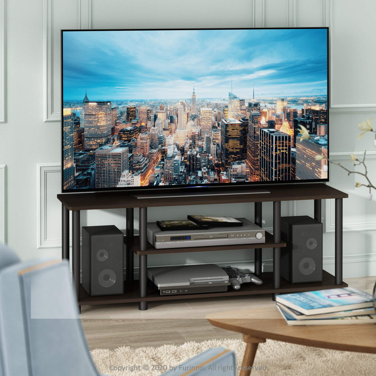 Furinno Turn-N-Tube Toolless 3-Tier TV Stand for 50" TV – 8 Colors - Flex Gamingproduct_type