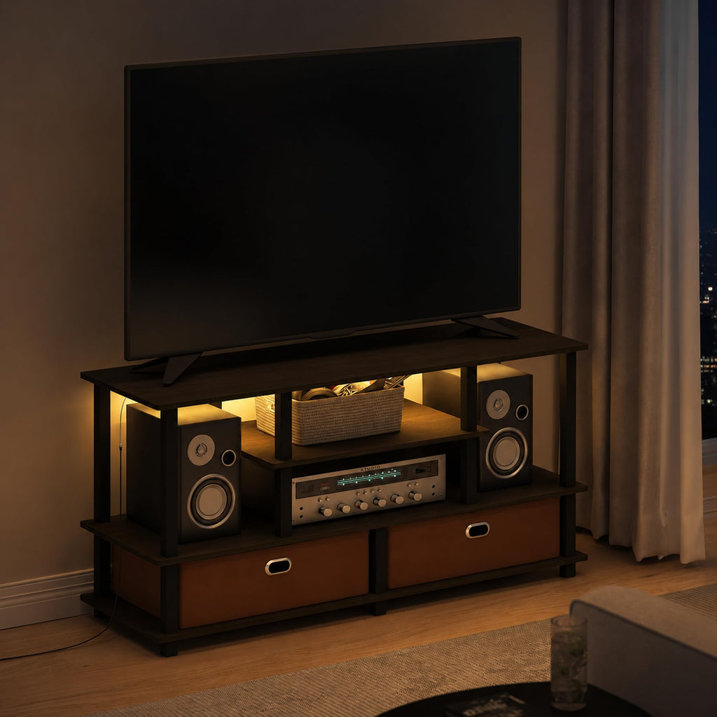 Furinno Turn-N-Tube Toolless 3-Tier TV Stand for 50" TV – 8 Colors - Flex Gamingproduct_type