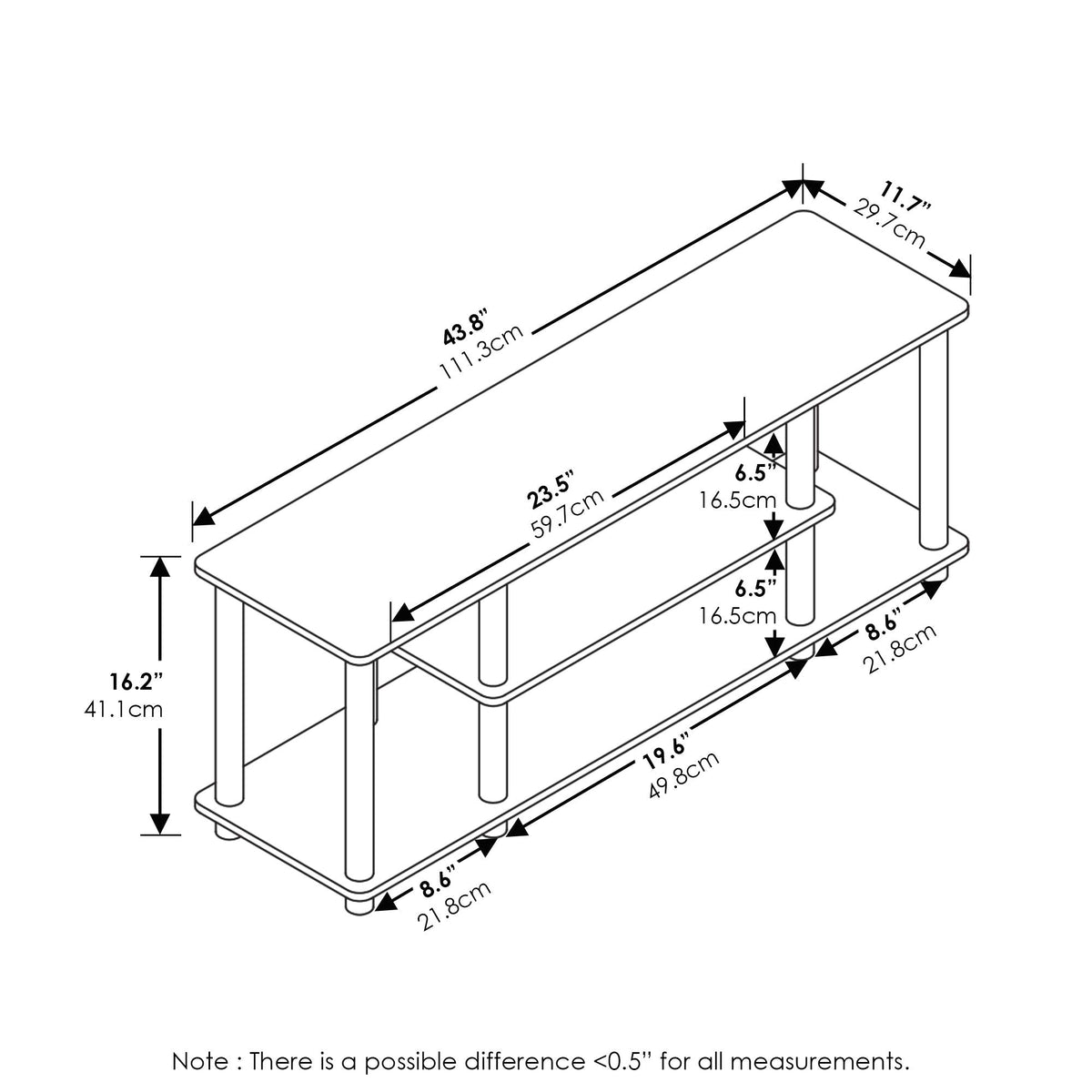 Furinno Turn-N-Tube TV Stand – 8 Configurations & 14 Colors - Flex Gamingproduct_type