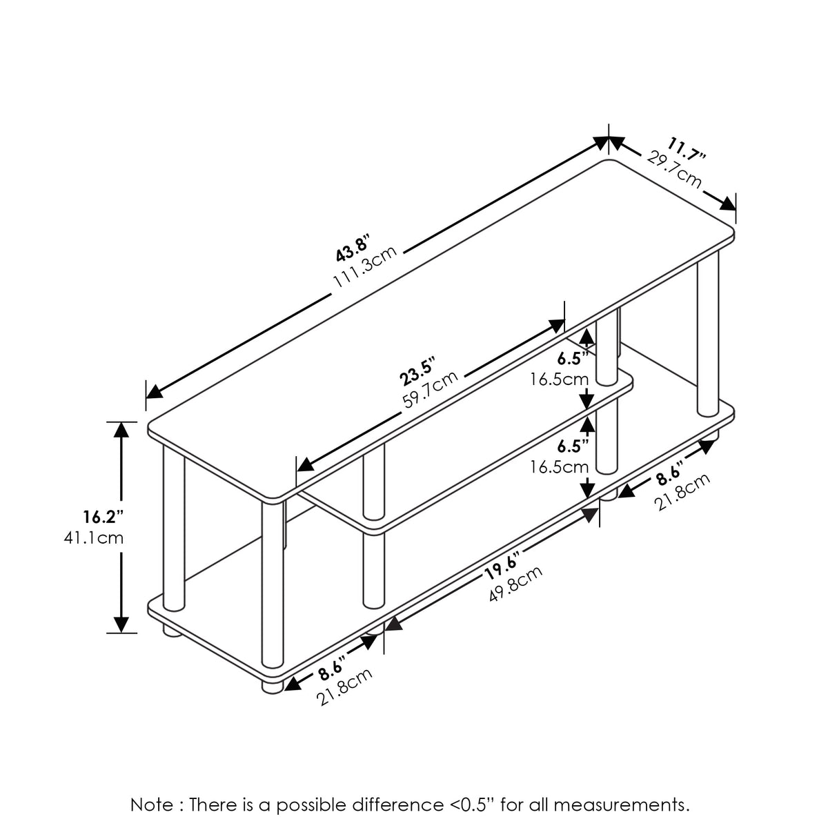 Furinno Turn-N-Tube TV Stand – 8 Configurations & 14 Colors - Flex Gamingproduct_type